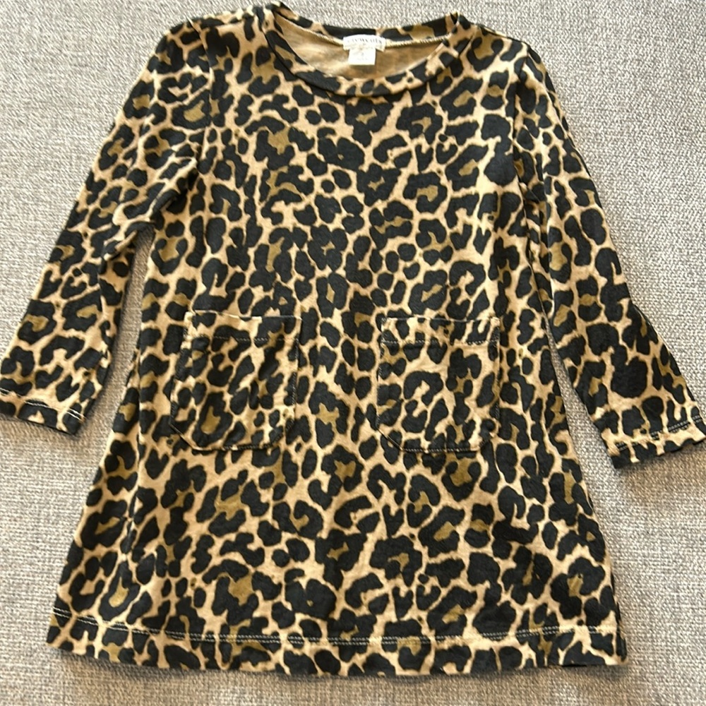 J Crew leopard print toddler dress. Size 2T